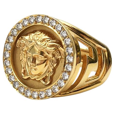 gold rings versace|Versace gold ring 18k price.